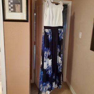 Jumpsuit with chiffon overlay